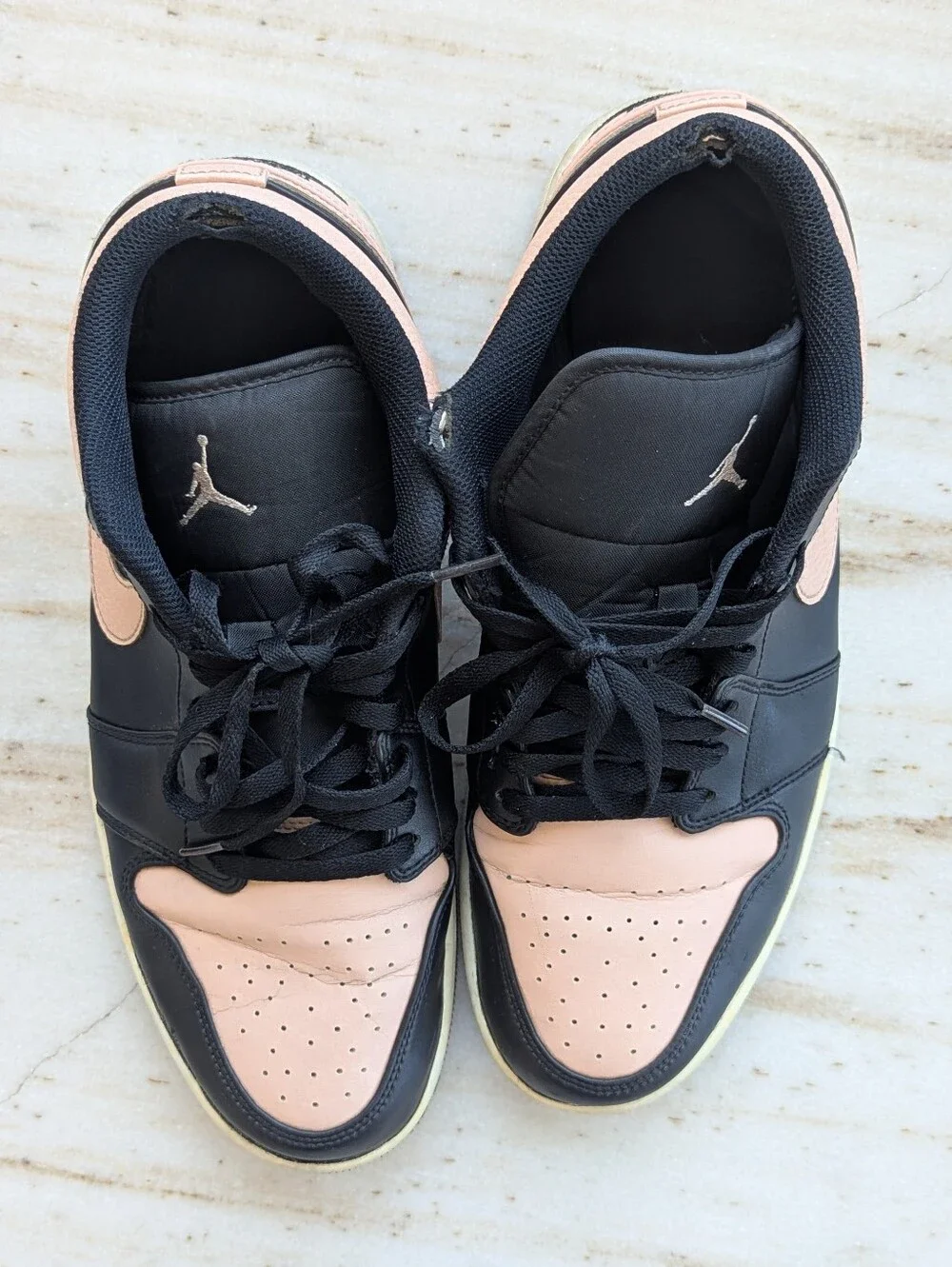 Air Jordan 1 Low Pink & Black Sneakers